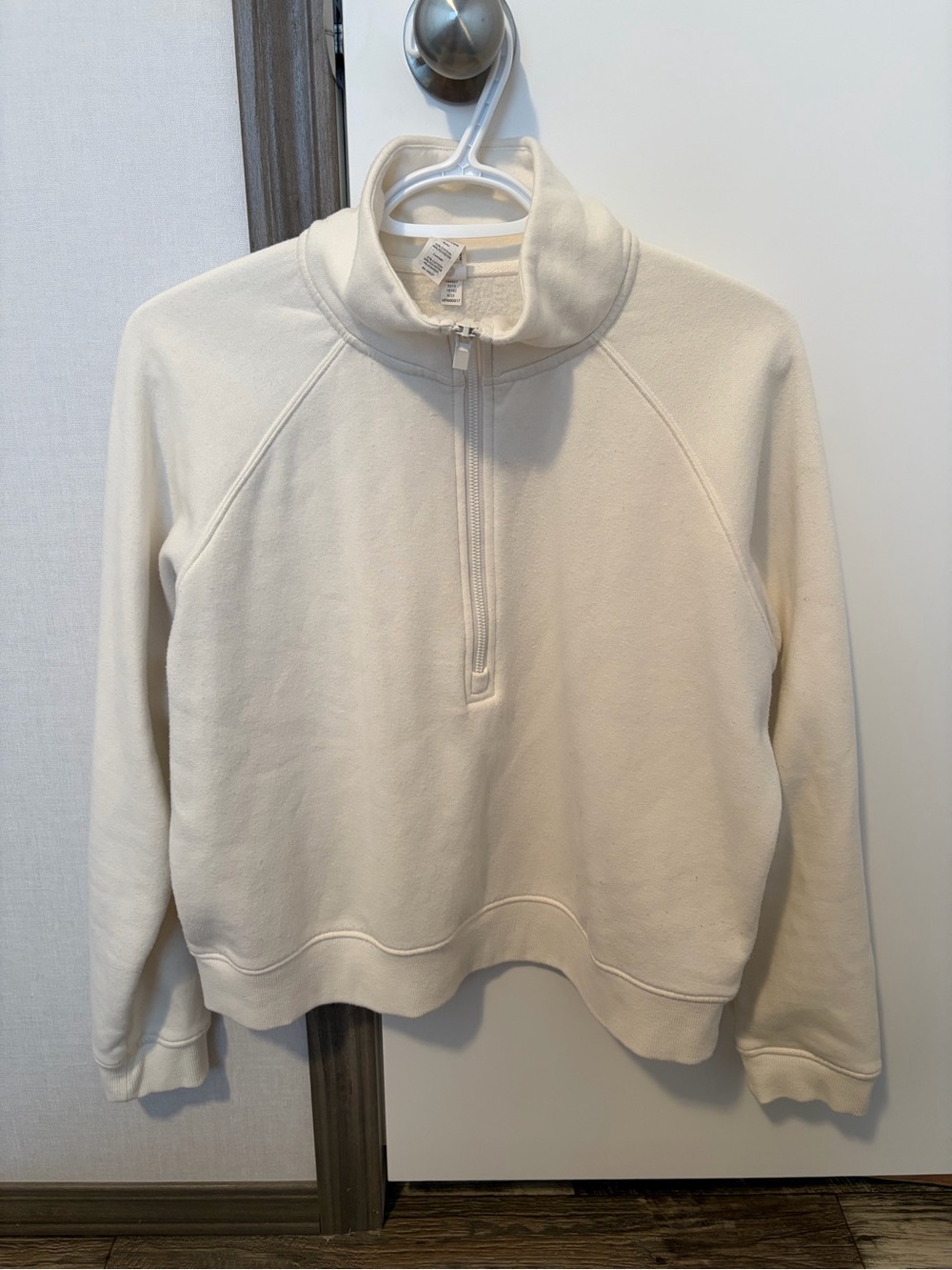 Cream Half-Zip Pullover Sweater